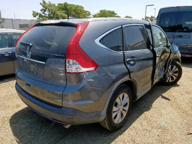 2HKRM3H7XEH556194 - 2014 HONDA CR-V EXL GRAY photo 4