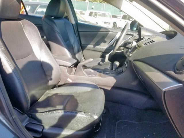 JM1BL1WP1D1750503 - 2013 MAZDA 3 I GRAY photo 5