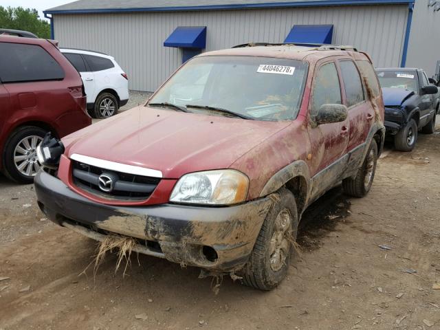 4F2CZ06144KM04013 - 2004 MAZDA TRIBUTE ES MAROON photo 2