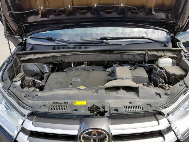 5TDJZRFH5HS415691 - 2017 TOYOTA HIGHLANDER BLACK photo 7