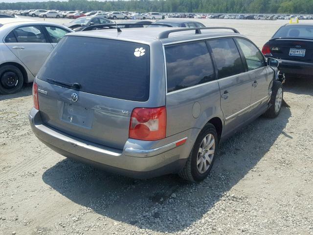 WVWVH63B62E268054 - 2002 VOLKSWAGEN PASSAT GLS GRAY photo 4