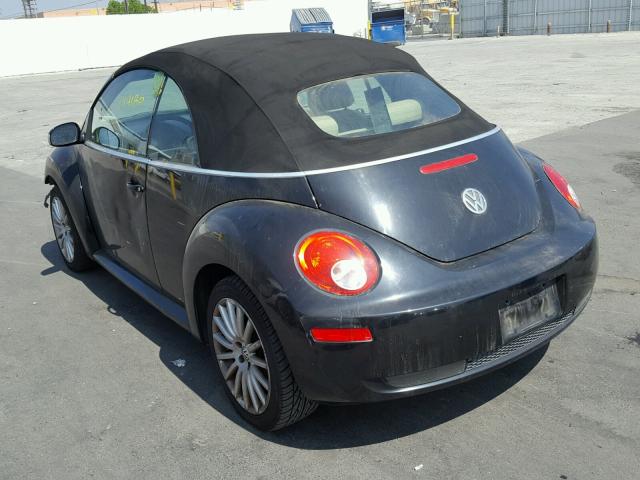 3VWRG31Y27M405788 - 2007 VOLKSWAGEN NEW BEETLE BLACK photo 3