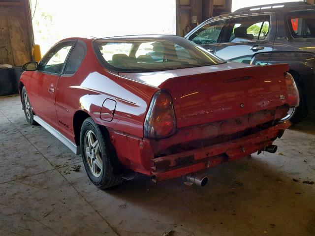 2G1WX12K639454752 - 2003 CHEVROLET MONTE CARL RED photo 3