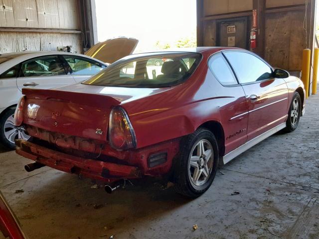 2G1WX12K639454752 - 2003 CHEVROLET MONTE CARL RED photo 4