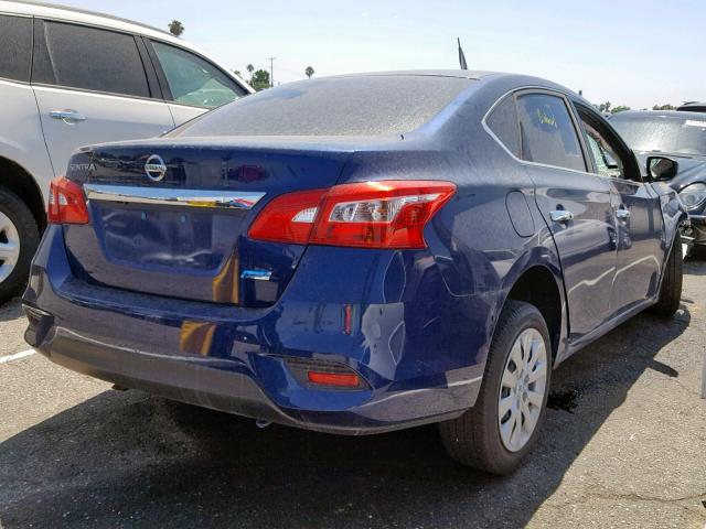 3N1AB7AP8JY262944 - 2018 NISSAN SENTRA S BLUE photo 4