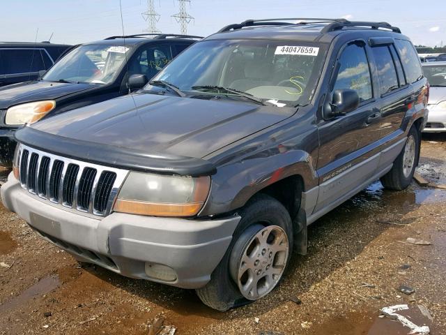 1J4GW48N7YC412456 - 2000 JEEP GRAND CHER GRAY photo 2