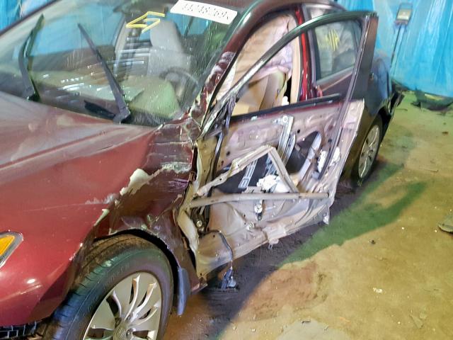 1HGCP26348A133793 - 2008 HONDA ACCORD LX MAROON photo 9