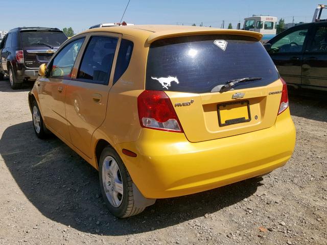 KL1TJ62654B176946 - 2004 CHEVROLET AVEO LS YELLOW photo 3