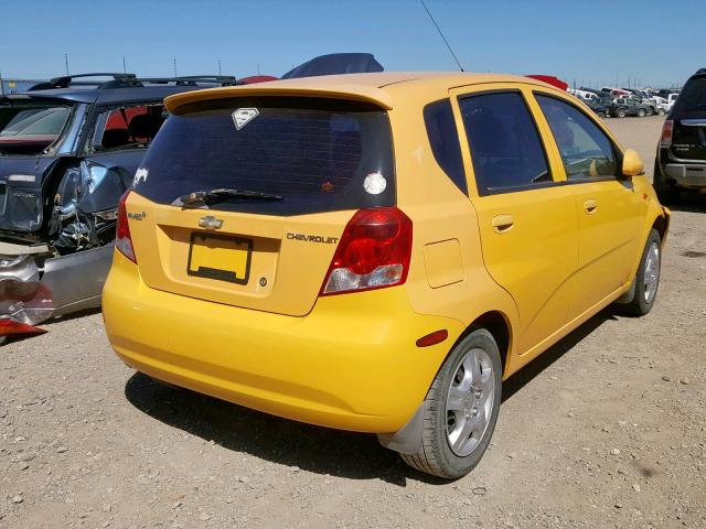 KL1TJ62654B176946 - 2004 CHEVROLET AVEO LS YELLOW photo 4