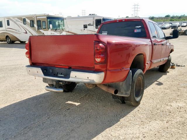 3D7MX48L69G544469 - 2009 DODGE RAM 3500 RED photo 4