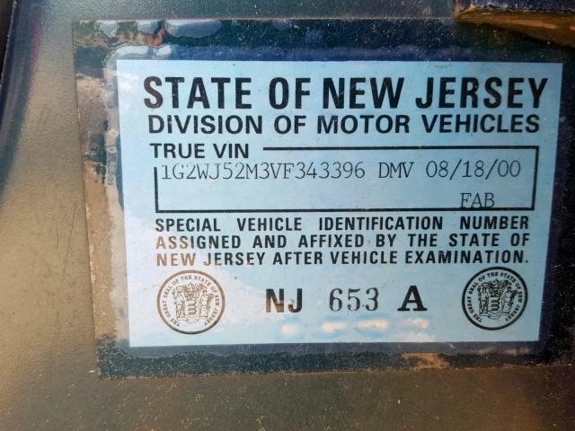 NJ653A - 1997 PONTIAC GRAND PRIX GREEN photo 10