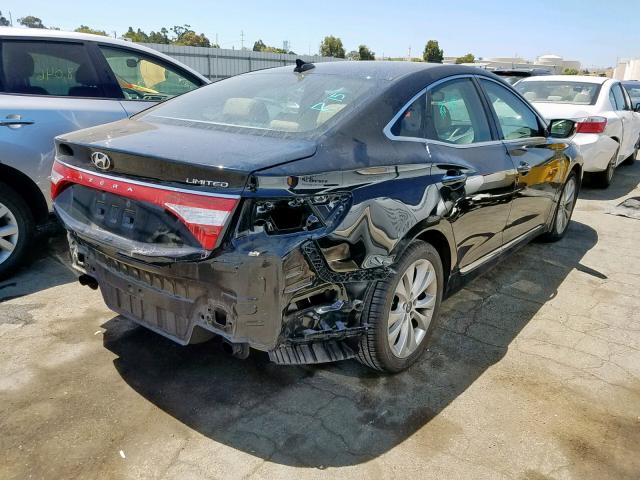 KMHFH4JG7EA385818 - 2014 HYUNDAI AZERA GLS BLACK photo 4