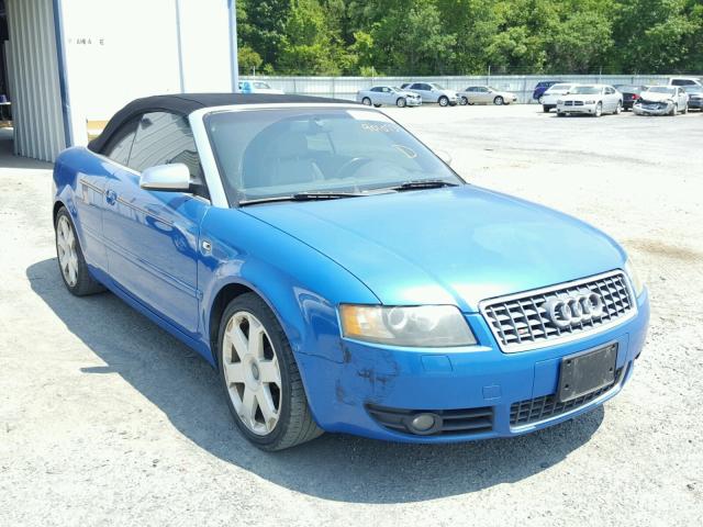 WUARL48H94K901073 - 2004 AUDI S4 QUATTRO BLUE photo 1