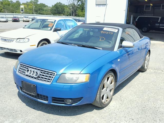 WUARL48H94K901073 - 2004 AUDI S4 QUATTRO BLUE photo 2