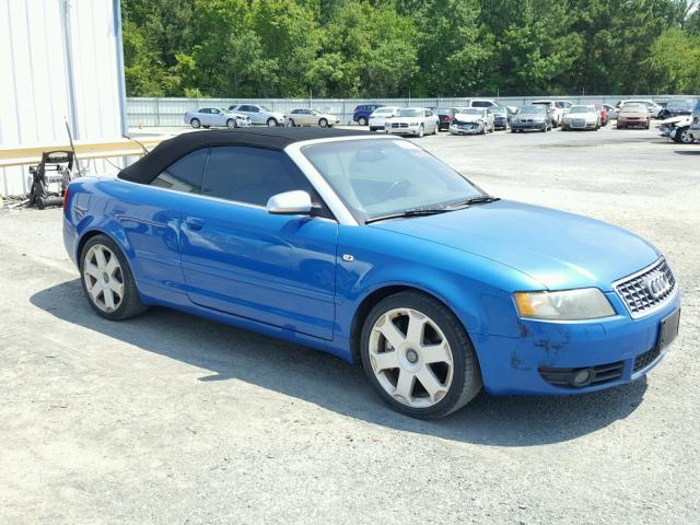 WUARL48H94K901073 - 2004 AUDI S4 QUATTRO BLUE photo 9