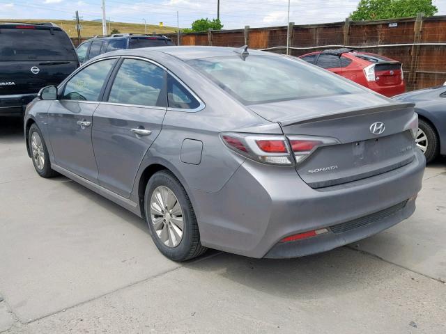 KMHE24L16HA055551 - 2017 HYUNDAI SONATA HYB GRAY photo 3