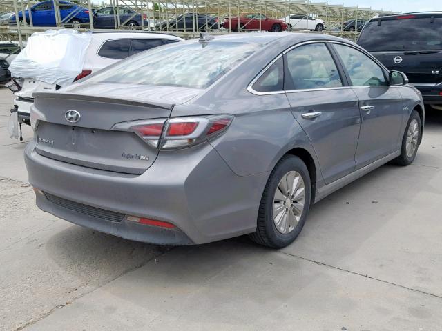 KMHE24L16HA055551 - 2017 HYUNDAI SONATA HYB GRAY photo 4