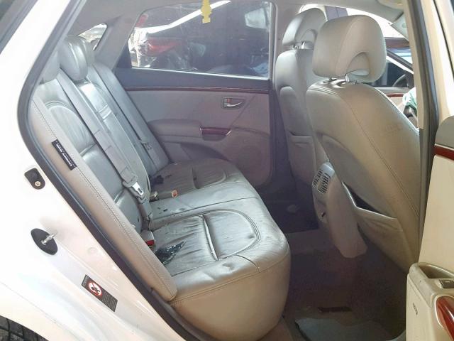 KMHFC46F48A311386 - 2008 HYUNDAI AZERA SE WHITE photo 6