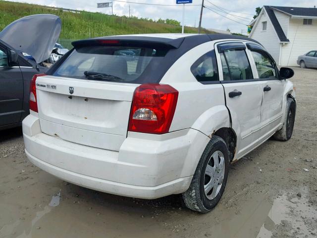 1B3HB28B57D178229 - 2007 DODGE CALIBER WHITE photo 4