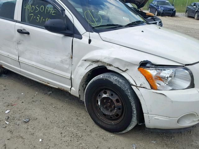 1B3HB28B57D178229 - 2007 DODGE CALIBER WHITE photo 9