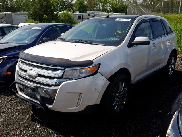 2FMDK4KC2BBB31132 - 2011 FORD EDGE LIMIT WHITE photo 2