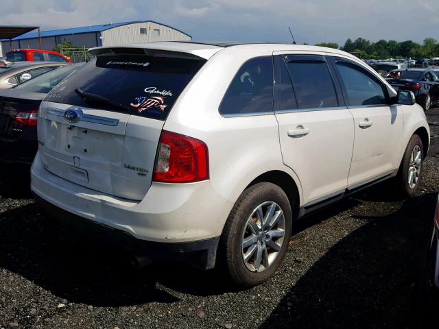 2FMDK4KC2BBB31132 - 2011 FORD EDGE LIMIT WHITE photo 4