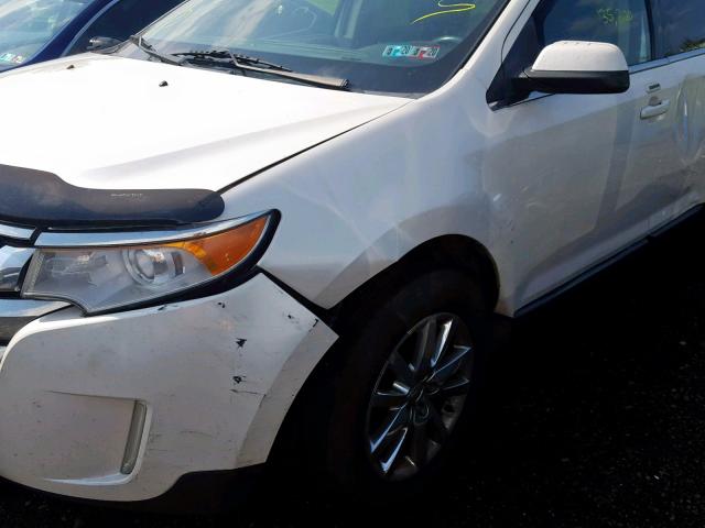 2FMDK4KC2BBB31132 - 2011 FORD EDGE LIMIT WHITE photo 9