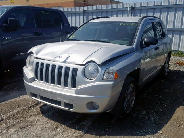 1J8FF47W78D680504 - 2008 JEEP COMPASS SP SILVER photo 2