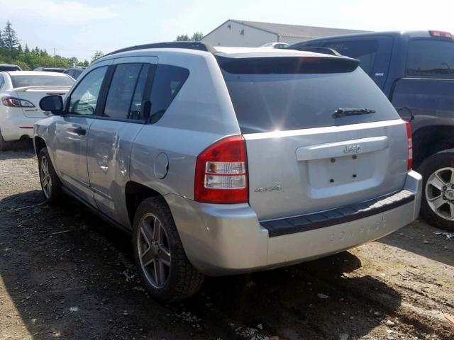 1J8FF47W78D680504 - 2008 JEEP COMPASS SP SILVER photo 3