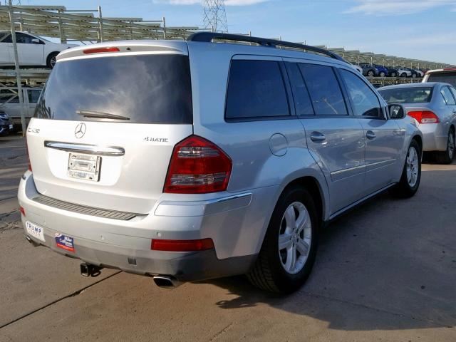 4JGBF71E07A189419 - 2007 MERCEDES-BENZ GL 450 4MA SILVER photo 4