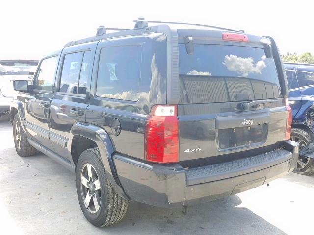 1J8HG48K68C184780 - 2008 JEEP COMMANDER BLACK photo 3