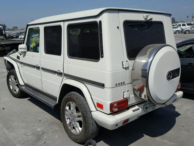 WDCYC3HF5BX186580 - 2011 MERCEDES-BENZ G 550 WHITE photo 3