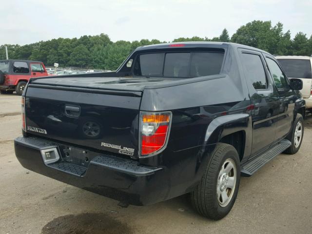 2HJYK16296H535193 - 2006 HONDA RIDGELINE BLACK photo 4