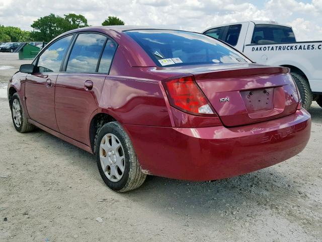 1G8AJ52F94Z124375 - 2004 SATURN ION LEVEL RED photo 3