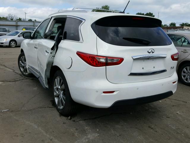 5N1AL0MM4DC352202 - 2013 INFINITI JX35 BASE WHITE photo 3