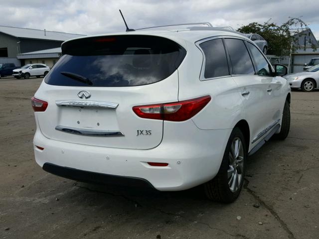 5N1AL0MM4DC352202 - 2013 INFINITI JX35 BASE WHITE photo 4