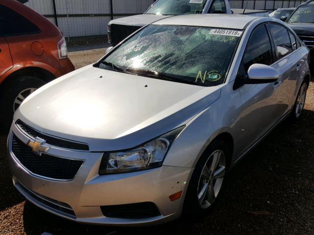 1G1PE5SB5D7100211 - 2013 CHEVROLET CRUZE LT SILVER photo 2