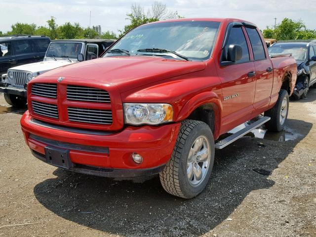 1D7HU18N34S676388 - 2004 DODGE RAM 1500 S RED photo 2