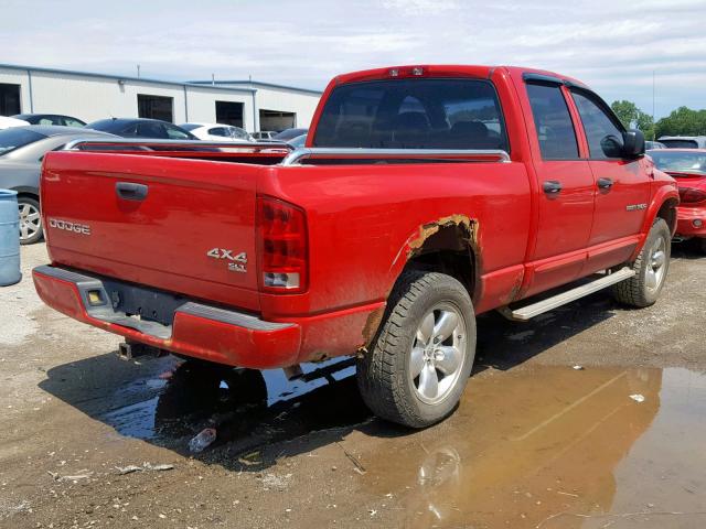 1D7HU18N34S676388 - 2004 DODGE RAM 1500 S RED photo 4