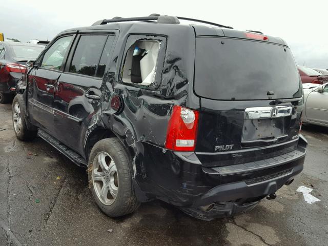 5FNYF4H72CB032769 - 2012 HONDA PILOT EXLN BLACK photo 3