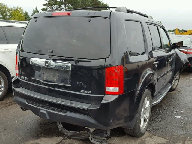 5FNYF4H72CB032769 - 2012 HONDA PILOT EXLN BLACK photo 4