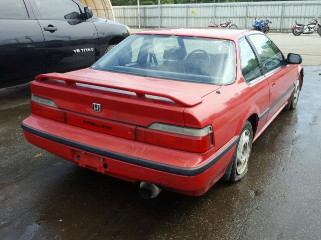 JHMBA4154LC014394 - 1990 HONDA PRELUDE SI RED photo 4