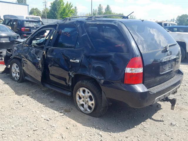 2HNYD18812H528095 - 2002 ACURA MDX TOURIN BLACK photo 3