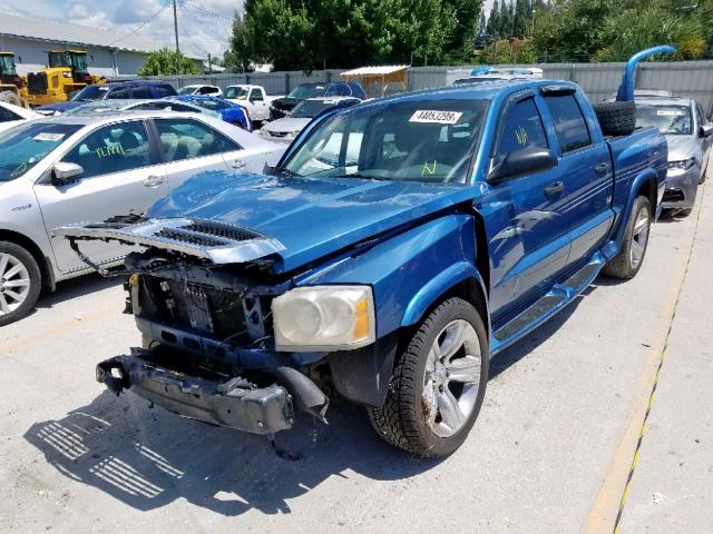 1D7HE28K85S223927 - 2005 DODGE DAKOTA QUA BLUE photo 2