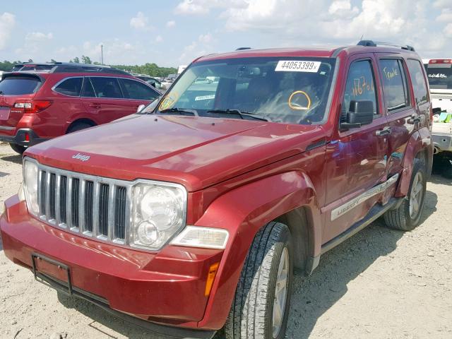 1C4PJLCK2CW121124 - 2012 JEEP LIBERTY LI MAROON photo 2