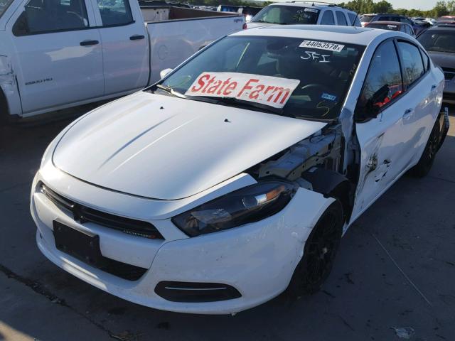 1C3CDFBB8FD407444 - 2015 DODGE DART SXT WHITE photo 2