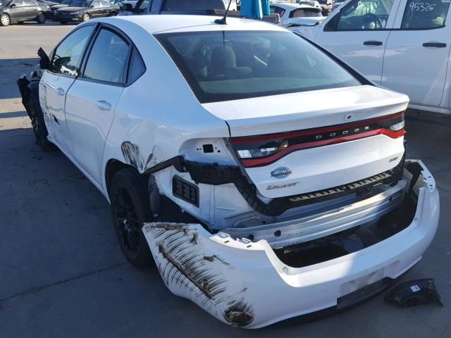 1C3CDFBB8FD407444 - 2015 DODGE DART SXT WHITE photo 3