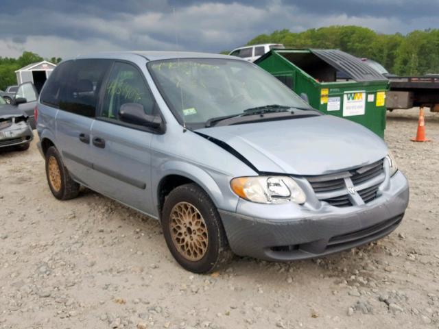 1D4GP25BX6B539645 - 2006 DODGE CARAVAN SE BLUE photo 1