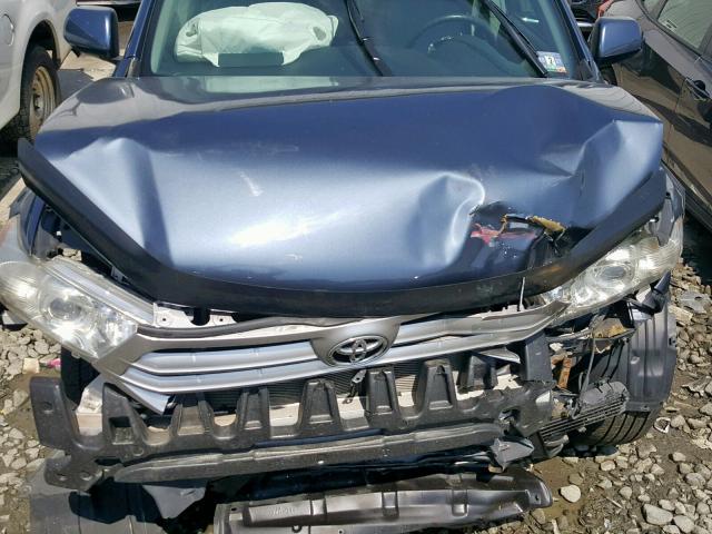 5TDBK3EH1DS265421 - 2013 TOYOTA HIGHLANDER BLUE photo 7