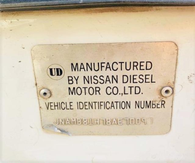 JNAMB81H78AE70097 - 2008 NISSAN DIESEL UD2000 WHITE photo 9